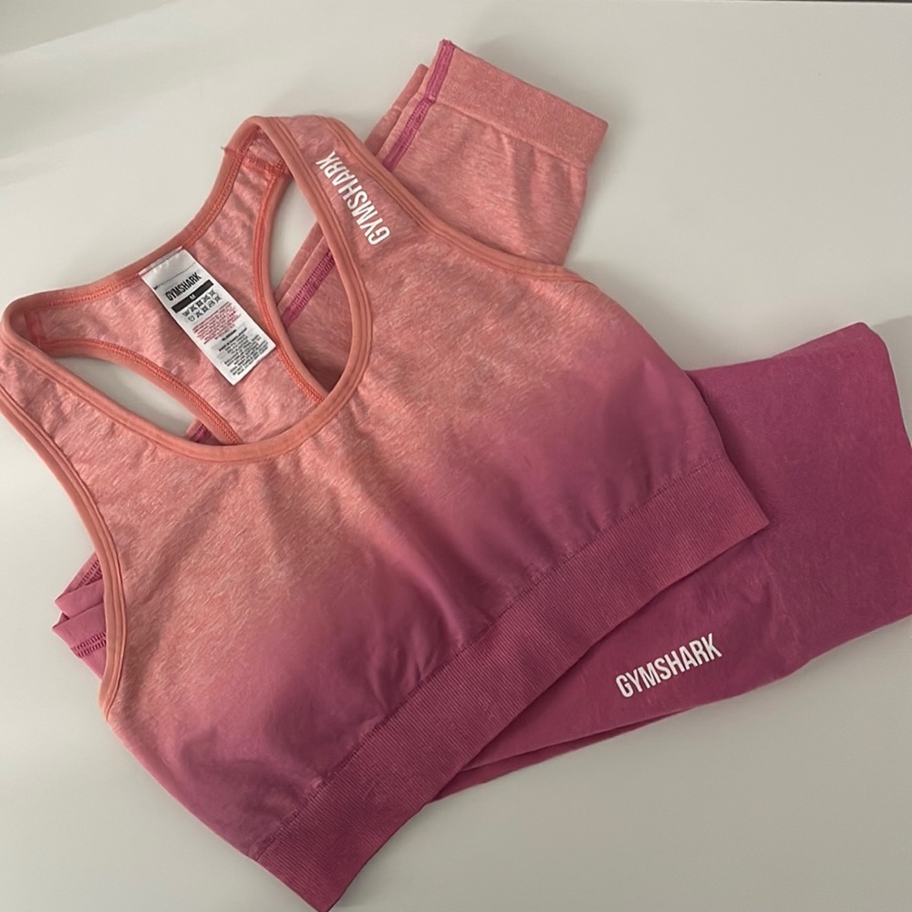 Gymshark Adapt Ombre Set - Orange Marl/Pink